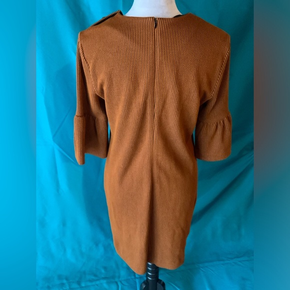 Tibi, half sleeve, sunburn and black striped dress, size S, Length 35”, EUC - Picture 2 of 2